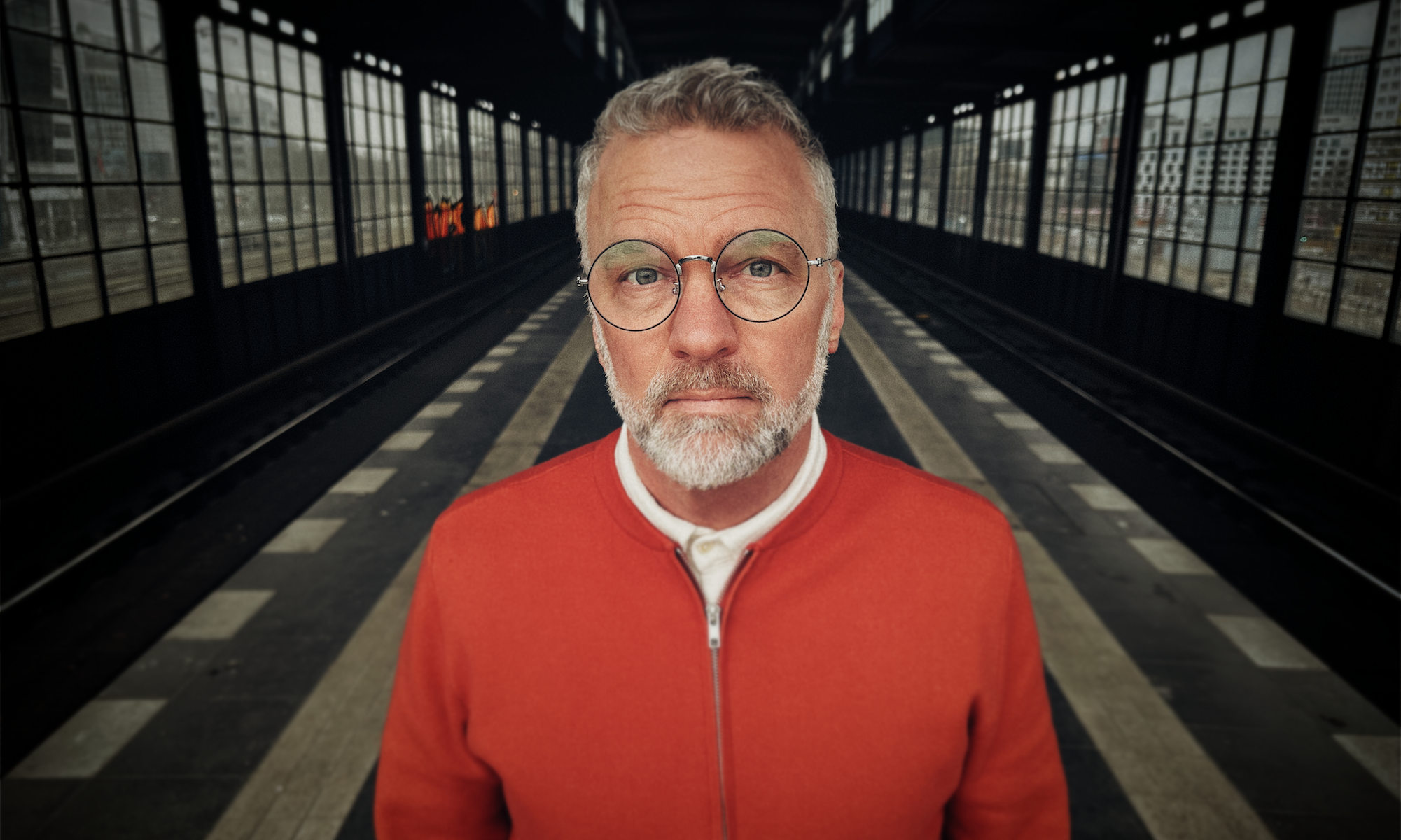 Timothy Halloran at the Jannowitzbrücke S-Bahn station, Berlin